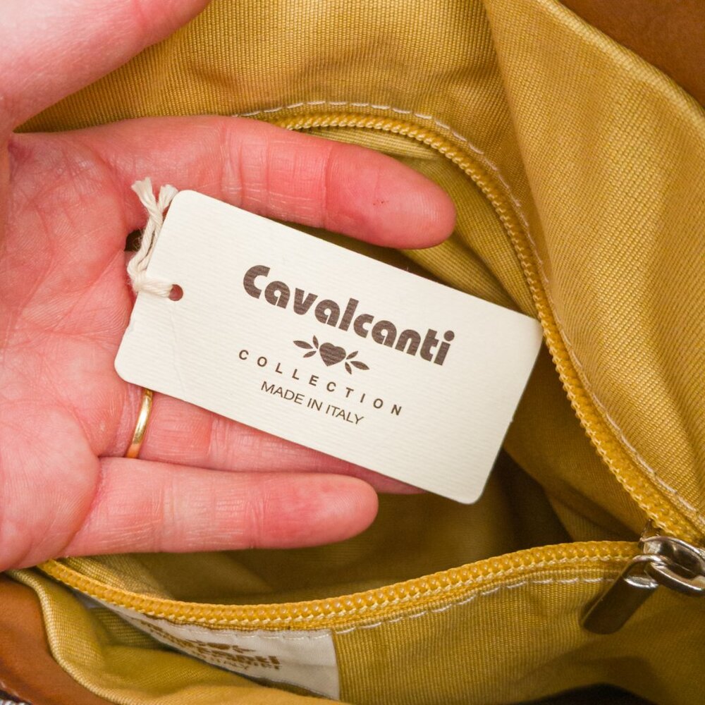 Cavalcanti Italian Olive Suede & Leather Fringe Hobo – Made in Italy - Picture 8 of 13